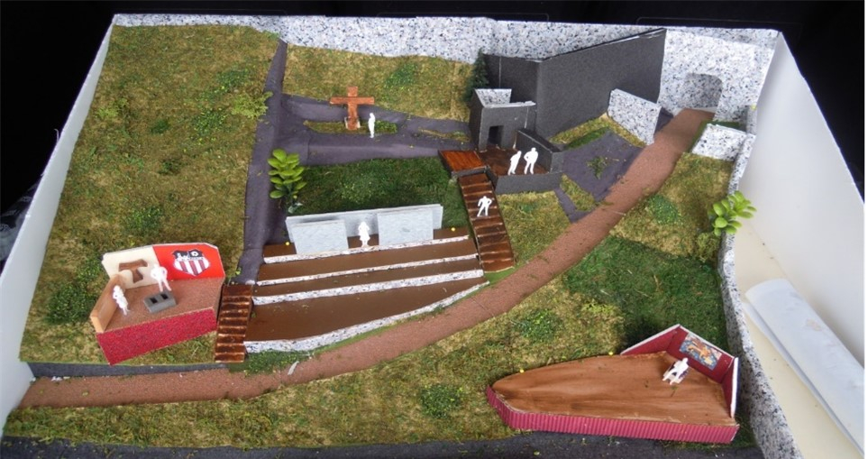 Burg Landskron Model Innenansicht ©Burg Landkron